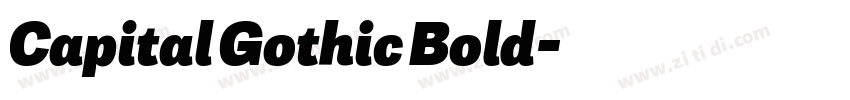 Capital Gothic Bold字体转换
